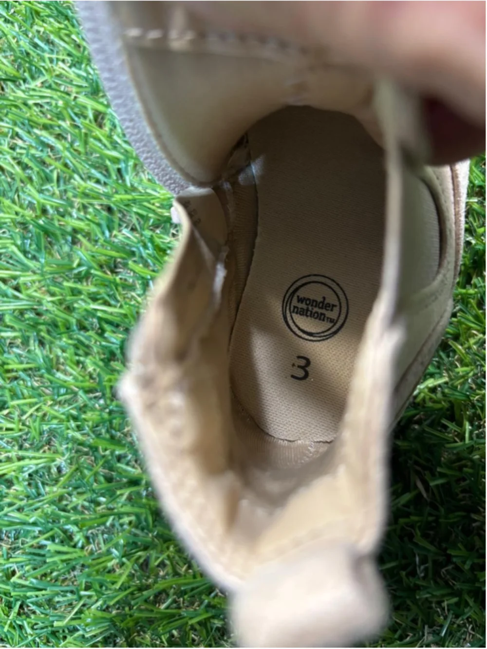 Baby Girl Wonder Nation Boots Size 3 Beige Gold #1048